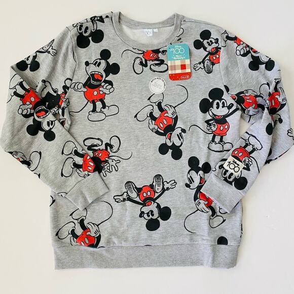 Disney | 100 Mickey Mouse Matching Family Crewneck Sweatshirt NWT L - Picture 1 of 7
